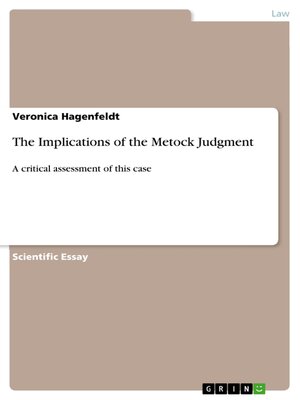 cover image of The Implications of the Metock Judgment